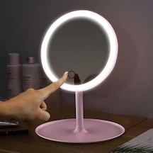 Led Işıklı Makyaj Aynası, Dokunmatik Kontrol, Beyaz, Masa Üstü, 30cm Yükseklik, 17.5cm Çap, Ayarlanabilir Açı Genel