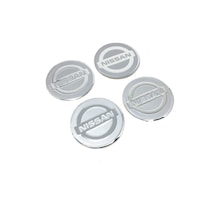 Nissan Alüminyum Jant Göbeği Yapıştırma Gri 60Mm 4 Adet