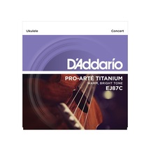 D'addario Ej87c Concert Ukulele Tel Seti - Titanyum Profesyonel Titanyum Malzeme İle Güçlü Ve Parlak Ses Projeksiyonu, Konser Tipi Ukulele Uyumu