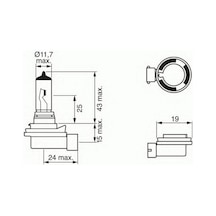 Bosch  H8 Far Sis Ampülü 12V 35W Normal Işık 1987302805