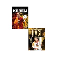 Sahanın Yıldızları Kerem - Hagi Büyük Poster Sticker Futbolcu Kartı Hediyeli 2 Kitap