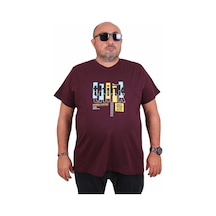 Moc Grande Mocgrande Erkek Büyük Beden Sıfır Yaka Tişört Think 25184 Murdum Murdum