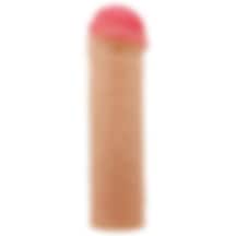 Odinsshop 2,5 Cm Dolgulu Premium Ten Rengi Silikon Penis Kılıfı