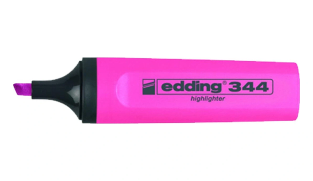 E-344 Fosforlu Kalem Pembe 10 Lu Ed34409 1 Paket 10 Adet Pembe