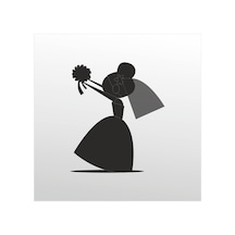 Folyo Sticker Çiçek Atma 50cm Uzunluk Siyah