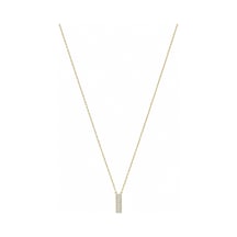 Zirkon Taşlı Altın Kaplamalı I Harfi Gümüş Kolye Gold - Rose Gold - Gümüş