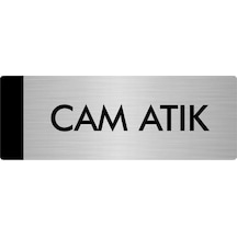 Metal Yönlendirme Levhası, Departman Kapı Isimliği Cam Atık 10x20 Cm Gümüş Renk
