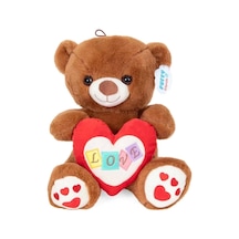 4762 Peluş Ayı Kalpli 30 Cm Çok Renkli