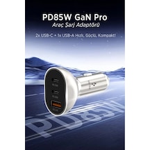 30w Pd Araç İçi Çakmaklık Hızlı Şarj Başlığı 3 Port - Usb-c, Akıllı Güç Koruma Sistemli 1
