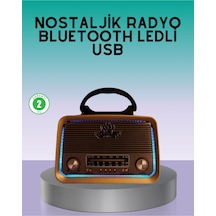 Znv Mey İthalat Bluetooth Özellikli Nostalji Radyo 3 Bant Fm Am Sw Znv2026
