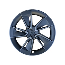 Red Lion Parts Tesla Model Y Juniper 2025+ Uyumlu 19 İnç Uberturbine New Star Stil Jant Kapağı Seti - Siyah-koyu Gri 4 Adet
