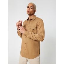 Lf2031461 Gömlek U.kol Camel