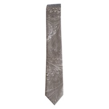 Elifebru Exclusive Handicrafts Ebru Sanatı Saten Kumaş Erkek Gri Beyaz Kravat Sakr 141 Gri 001