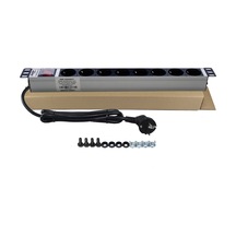 Ampconnect 19''1U8 Yol Alman Tip On/Off Işıklı Anahtarlı Alü. Pdu