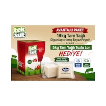 18 Kg Teneke Tam Yağlı Olgunlastırılmıs Beyaz Peynir Vakumlu 5 Kg Lor Hedıyelı