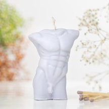 Men Body Temalı Vegan Soya Mum Mor