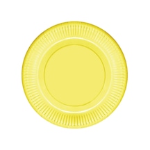 Sarı Makaron Karton Tabak 23 CM 8'li