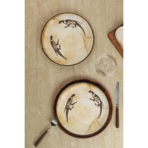 Kütahya Porselen Bone Mytho 2 Parça 27 Cm Servis Tabağı Beyaz Ve Altın