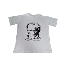 Atatürk Baskılı Tişört Yetişkin Beyaz