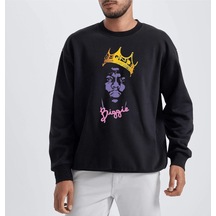 Unisex Oversize Biggie Sweatshirt Siyah