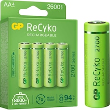 Gp Recyko Aa Kalem Pil 2600 Mah Şarjlı 4 Lü Pil Şarj Edilebilir Pil