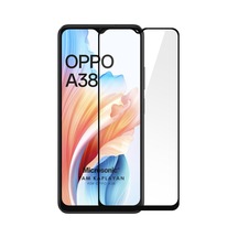 Tr Oppo A38 Tam Kaplayan Temperli Cam Ekran Koruyucu Siyah A38 İle Uyumlu Ekran Koruyucu - Siyah