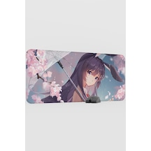 Bunny Girl Senpai Anime V4 - 90x40 Xxl Gaming Kauçuk Kaymaz Taban Mouse Pad Fare Altlığı