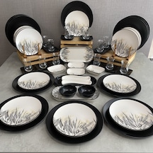 Keramika Takım Kahvaltı Mat Başak Renkli 59 Parça 12 Kişilik