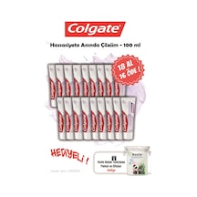 Colgate Hassasiyete Anında Çözüm Diş Macunu 18 x 100 ML + Rosie Pamuk
