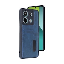 Newface Xiaomi Redmi Note 13 Pro 4g Kılıf Sara Kartvizitli Deri Kılıf - Lacivert