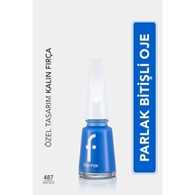 Flormar Nail Enamel Yüksek Pigmentli & Parlak Bitişli Oje Fne-487 Navy Blue