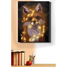 Webstyle Sayılarla Boyama Seti Kasnaklı Işıltılı Tilki 50 X 65 Cm