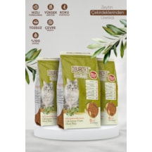 Olivacat Zeytin Çekirdeğinden Üretilen Aktif Karbonlu Tozsuz Doğal Kedi Kumu 3 x 8 L