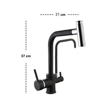 Venita Siyah Spiralli Çift Fonksiyonlu Arıtmalı Mutfak Eviye Bat