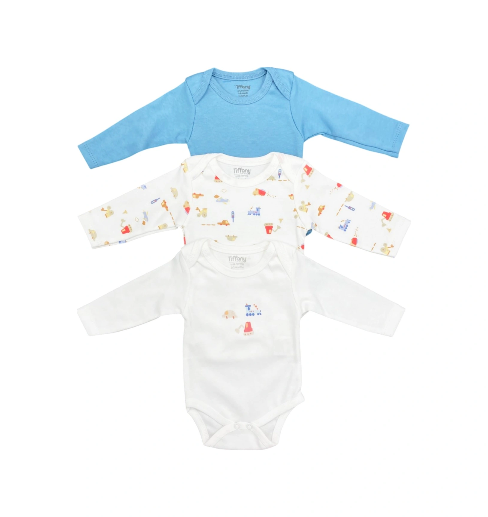 Tiffany Baby & Kids Tiffany Baby Traffic Rider Theme 3'lü Uzun Kol Body 50011 Ekru