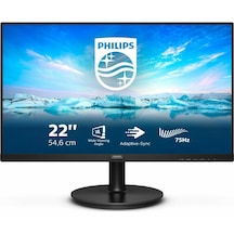 Philips V-Line 222V8LA/00 21.5" 4 MS 75 Hz W-LED FHD VA Monitör