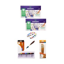 Daller Rowney Simply 12x12ml 12 Renk Akrilik Boya Canson Resim Defteri 35x50cm 180 Gr 15 Yaprak Set