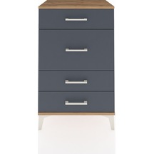 Hyperion Komodin 4 Çekmeceli 60x44x96 Çam-antrasit Çam