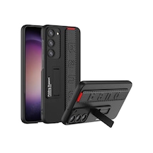 S24 Plus İle Uyumlu Kılıf Siyah Karbon Standlı Kapak Galaxy S24 Plus İle Uyumlu Siyah Karbon Diğer