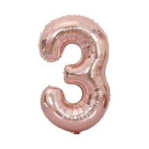 Beysüs Rakam Folyo Balon Rosegold 3 Rakam 40 İnç