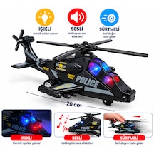 Işıklı Ve Sesli Sürtme Mekanizmalı Polis Helikopteri Oyuncak