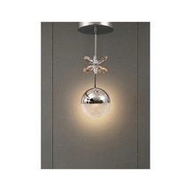 Royal Petal 3 Renk Ledli Krom Avize - Modern Koridor, Yemek Odası, Mutfak Aydınlatması