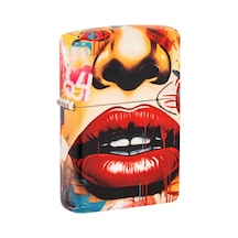Zippo 49352 Street Art Face Design Çakmak Çok Renkli