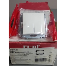 Elbi Zena Beyaz Işıklı Anahtar 609-010200-201 - Çerçevesiz