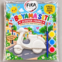 Scooter Figürü Boyama Seti Taş Tozu Figür Boyama Seti