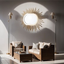 Ekgconcept Piyano Model Gold Elips Ayna Gold