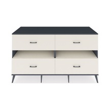Kronos Konsol 2 Raflı 4 Çekmeceli 176x59x99 Antrasit-aytaşı Aytası/aytası - Antrasıt