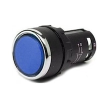 Emas B100dm B Serisi Plastik 1no Yaylı Düz Mavi 22 Mm Buton
