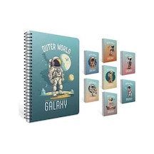 Gıpta A4 80 Yaprak Çizgili Galaxy Spiralli Pp Kapak Defter 7267000 Standart