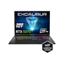 Casper Excalibur Gaming G915.1362-EN70X-C i7-13620H 64 GB 2 TB + 2 TB SSD 8 GB RTX5070 16" Free Dos Dizüstü Bilgisayar